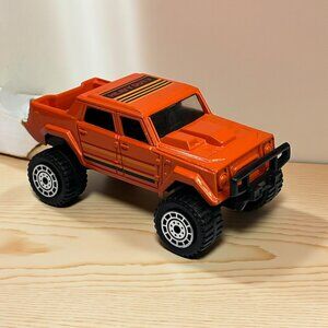 Tootsietoy Vintage 1990 Lambo 002 Heavy Duty Orange Diecast Model Truck